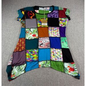 The Collection Royal Women Patchwork Tunic Top XL Handmade Nepal Boho Festival